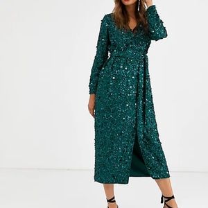 ASOS sequin MIDI Dress with Pockets